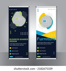 Business banner roll up set standee banner template Modern banner.