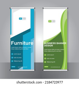 Business banner roll up set standee banner template Modern banner.