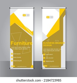 Business banner roll up set standee banner template Modern banner.