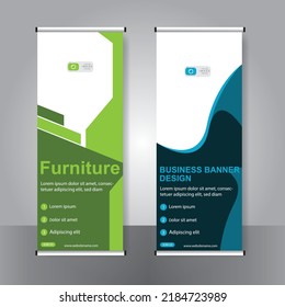 Business banner roll up set standee banner template Modern banner.