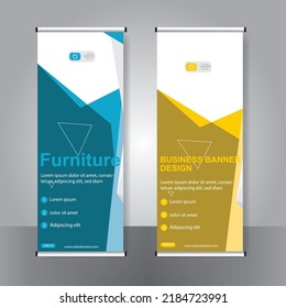 Business banner roll up set standee banner template Modern banner.