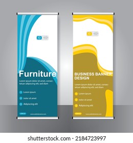 Business banner roll up set standee banner template Modern banner.