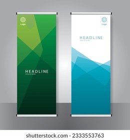 Banner de negocios enrollar la plantilla de banner estándar Banner moderno.