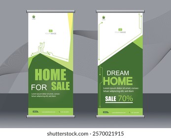 Business banner roll up set, standee banner template, Modern banner.
