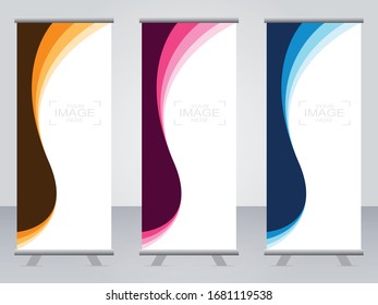 Business banner roll up set,standee banner template,Modern banner.