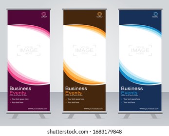 Business Banner Roll Up Set,Standbanner-Vorlage,Modernes Banner.