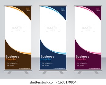 Conjunto de banners empresariales, plantilla de banner estándar, banner moderno.