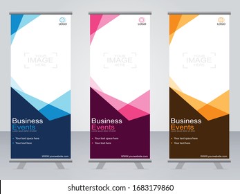 Conjunto de banners empresariales, plantilla de banner estándar, banner moderno.