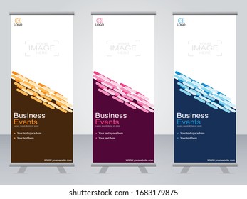 Business banner roll up set,standee banner template,Modern banner.