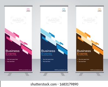 Conjunto de banners empresariales, plantilla de banner estándar, banner moderno.