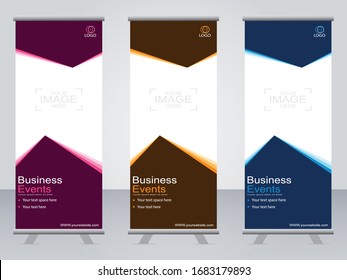 Business banner roll up set,standee banner template,Modern banner.