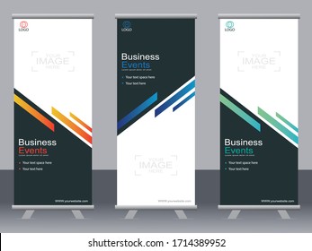 Business banner roll up set,standee banner template,Modern banner.