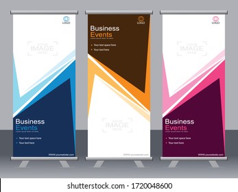 Business banner roll up set,standee banner template,Modern banner.