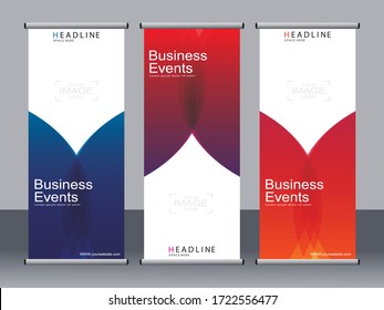 Business banner roll up set,standee banner template,Modern banner.