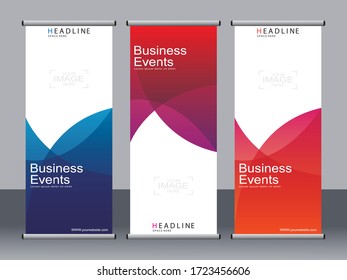 Business Banner Roll Up Set,standee Banner Template,Modern Banner.