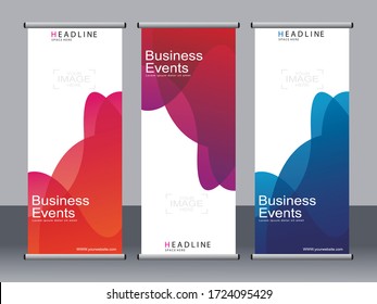 Business banner roll up set,standee banner template,Modern banner.