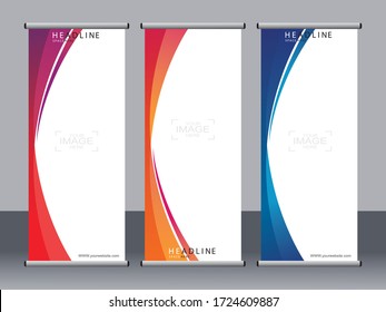 Business banner roll up set,standee banner template,Modern banner.
