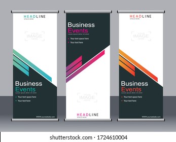 Banner-Roll-Up-Set,Standbanner-Vorlage,Modernes Banner.