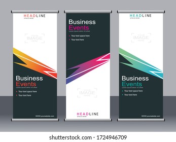 Business banner roll up set,standee banner template,Modern banner.