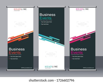 Business banner roll up set,standee banner template,Modern banner.