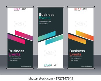 Business banner roll up set,standee banner template,Modern banner.