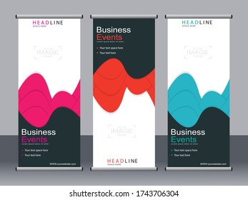 Business banner roll up set,standee banner template,Modern banner.