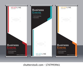 Business banner roll up set,standee banner template,Modern banner.