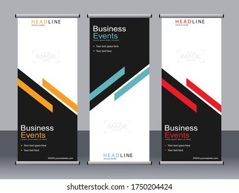Business banner roll up set,standee banner template,Modern banner.