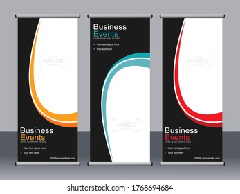 Business banner roll up set,standee banner template,Modern banner.