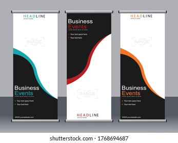 Business banner roll up set,standee banner template,Modern banner.