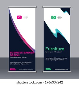 Business banner roll up set,standee banner template,Modern banner.