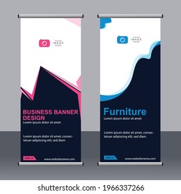 Business banner roll up set,standee banner template,Modern banner.