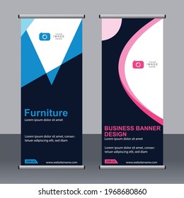 Business banner roll up set,standee banner template,Modern banner.
