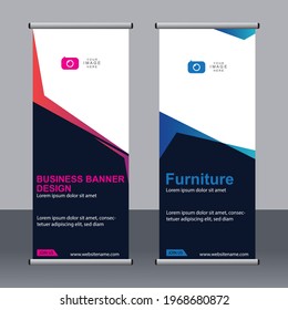 Business banner roll up set,standee banner template,Modern banner.