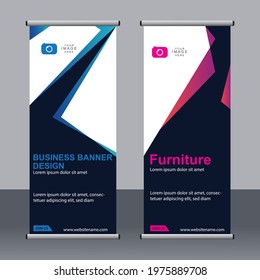 Business banner roll up set,standee banner template,Modern banner.