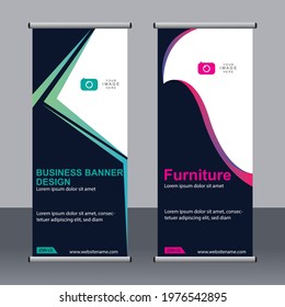 Business banner roll up set,standee banner template,Modern banner.