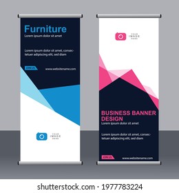 Business banner roll up set,standee banner template,Modern banner.