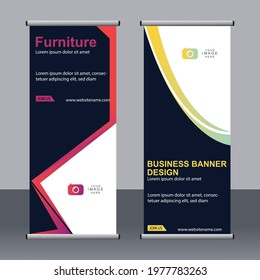 Business banner roll up set,standee banner template,Modern banner.