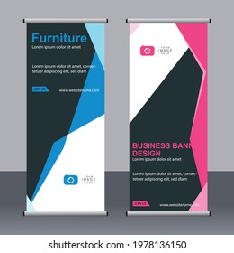 Business banner roll up set,standee banner template,Modern banner.