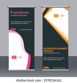 Business banner roll up set,standee banner template,Modern banner.