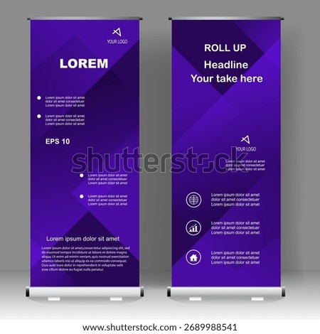 Business banner Roll up stand template design, for brochure, flyer, infographics. modern advertising. vector illustration	