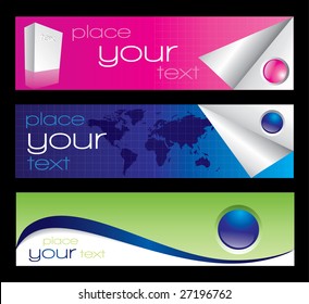 Business banner set. Editable.