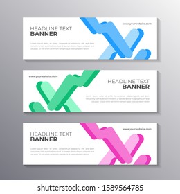 Business banner set template layout design, cool geometric business background, Applicable for Banners, Header, Footer, Advertising