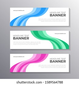 Business banner set template layout design, cool geometric business background, Applicable for Banners, Header, Footer, Advertising