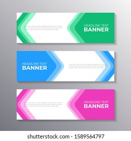 Business banner set template layout design, cool geometric business background, Applicable for Banners, Header, Footer, Advertising