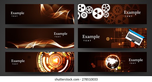 Business banner set vector