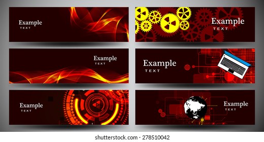Business banner set vector