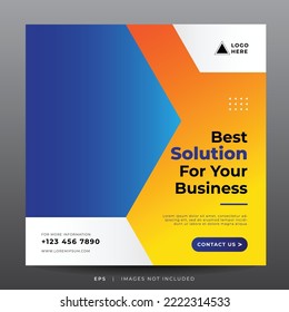 business banner for social media post template