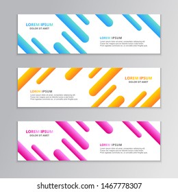 Business Banner Template, Abstract Shape Layout Background Gradient Design, web header or footer vector