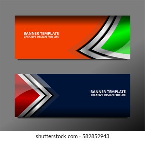 Business Banner Template Background, vector illustration